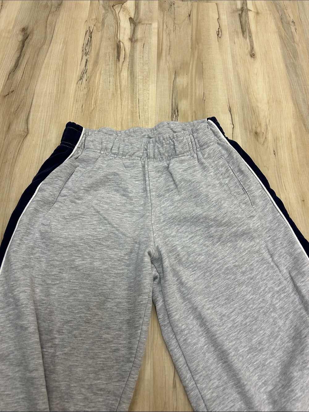 Stradivarius Gray Sweatpants with Navy Side Panels image 2